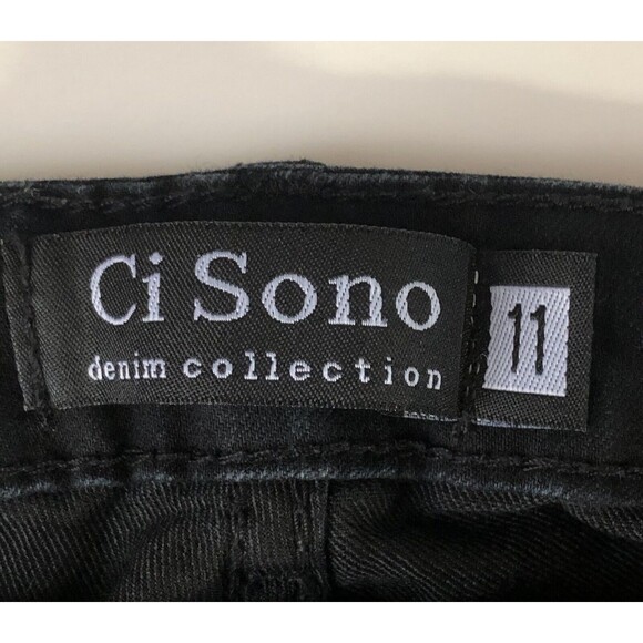 Ci Sono Denim Collection Black Women's Distressed Jeans Size 11 - Picture 3 of 15